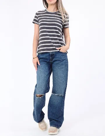 Tricou American Eagle, gri/verde