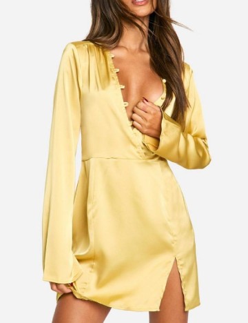 Rochie scurta Boohoo, galben