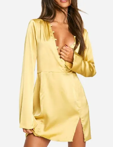 Rochie scurta Boohoo, galben