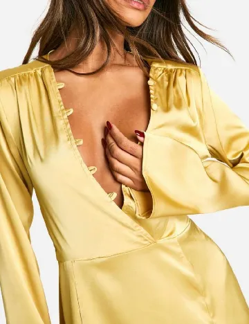 Rochie scurta Boohoo, galben