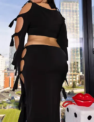 Top Labelrail x Holly Marston, negru Negru