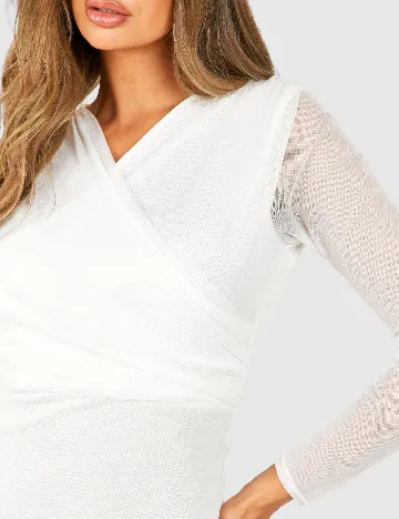 Rochie scurta Boohoo, alb