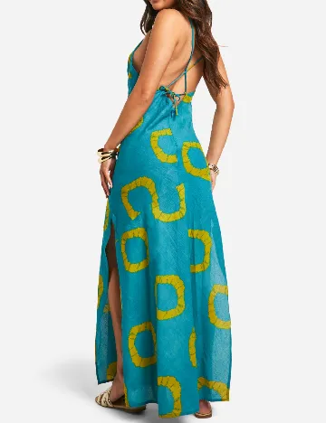 Rochie lunga Boohoo, turcoaz