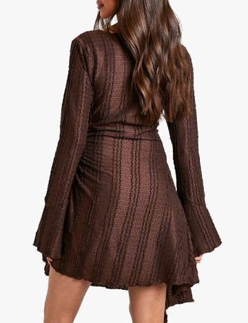Rochie scurta Boohoo, maro
