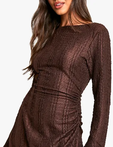 Rochie scurta Boohoo, maro
