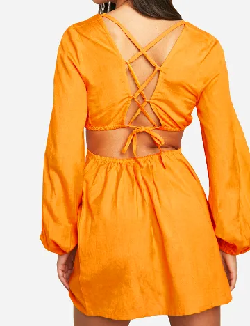 Rochie scurta Boohoo, portocaliu Portocaliu