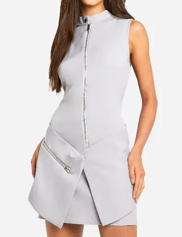 Rochie scurta Boohoo, gri