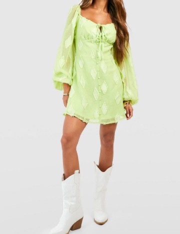 Rochie scurta Boohoo, verde