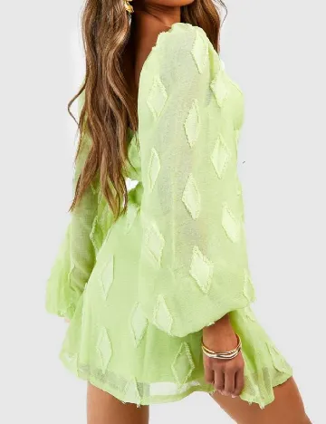 Rochie scurta Boohoo, verde