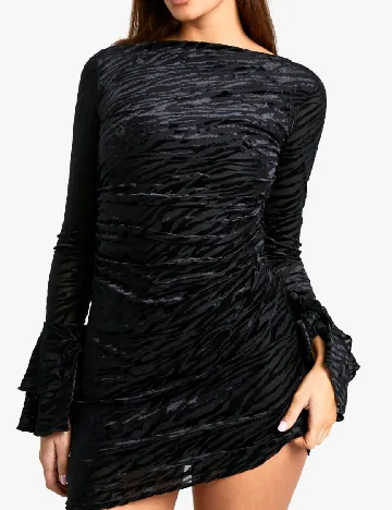 Rochie scurta Boohoo, negru Negru