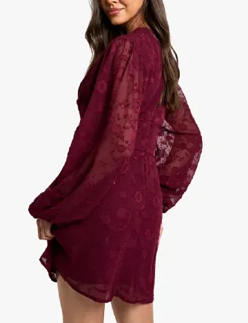 Rochie scurta Boohoo, visiniu