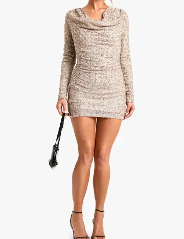 Rochie scurta Boohoo, bej