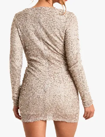 Rochie scurta Boohoo, bej