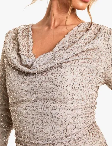 Rochie scurta Boohoo, bej