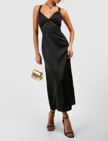 Rochie lunga Boohoo, negru