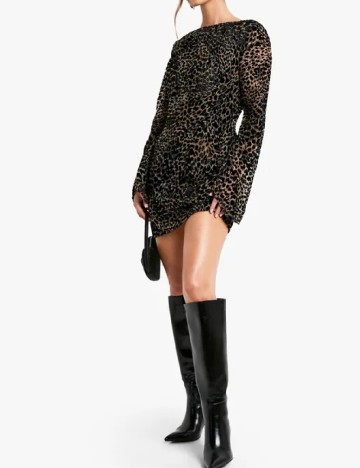 Rochie scurta Boohoo, animal print