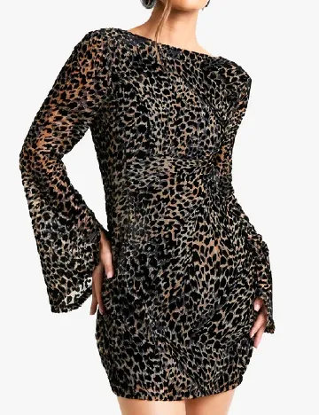 Rochie scurta Boohoo, animal print