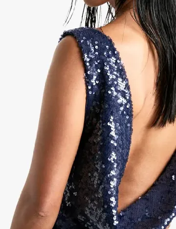 Rochie scurta Boohoo, bleumarin Albastru