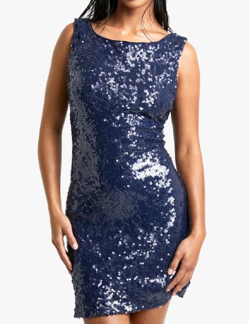 Rochie scurta Boohoo, bleumarin