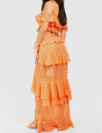 Rochie lunga Boohoo, portocaliu
