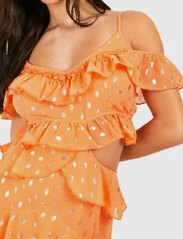 Rochie lunga Boohoo, portocaliu Portocaliu