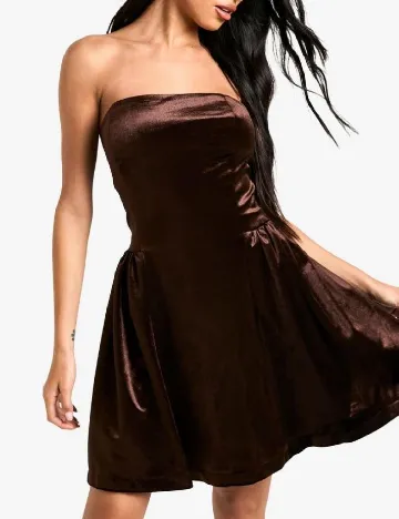 Rochie scurta Boohoo, maro