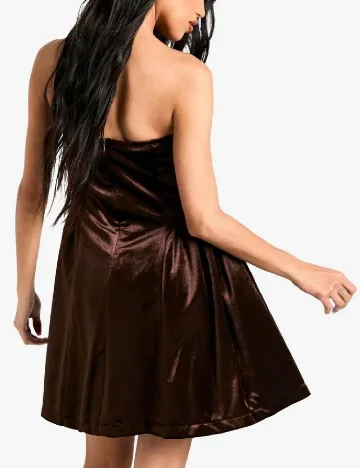 Rochie scurta Boohoo, maro