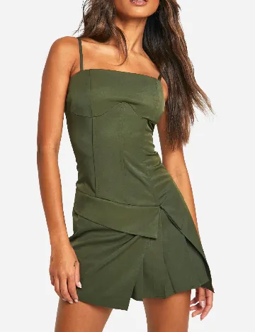 Rochie scurta Boohoo, verde