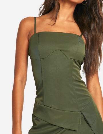 Rochie scurta Boohoo, verde