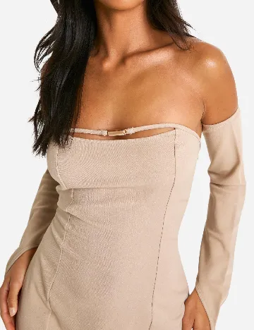 Rochie scurta Boohoo, crem
