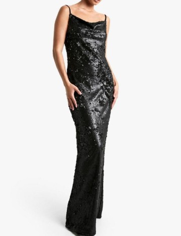 Rochie lunga Boohoo, negru