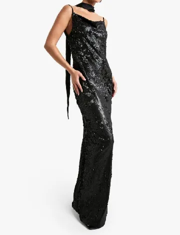 Rochie lunga Boohoo, negru Negru