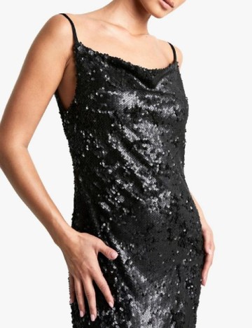 Rochie lunga Boohoo, negru