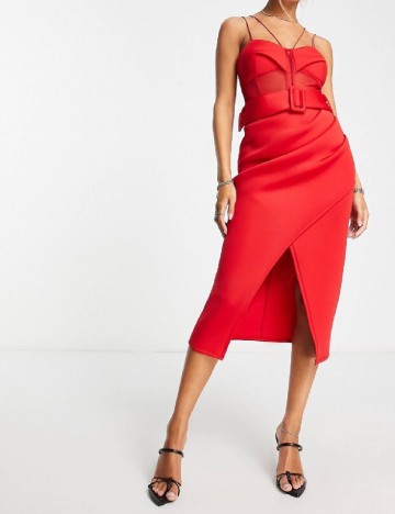 Rochie medie ASOS, rosu