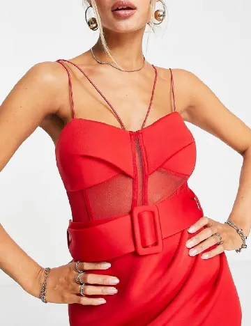 Rochie medie ASOS, rosu