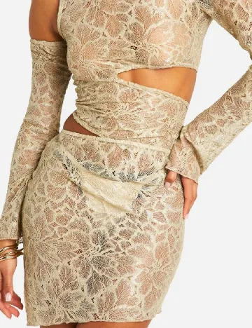 Rochie scurta Boohoo, bej