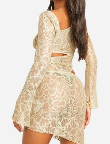 Rochie scurta Boohoo, bej