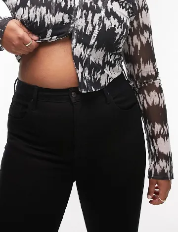 Blugi Top Shop Plus Size, negru