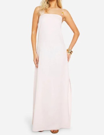 Rochie lunga Boohoo, roz deschis