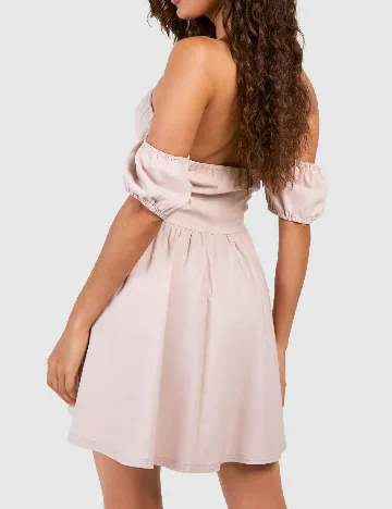 Rochie scurta Boohoo, crem Crem