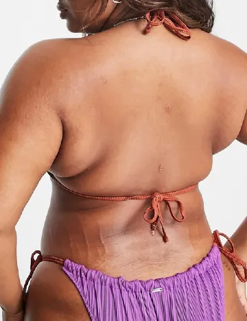 Sutien de baie reversibil We Are We Wear Plus Size, mov/maro