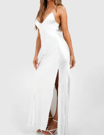 Rochie lunga Boohoo, alb