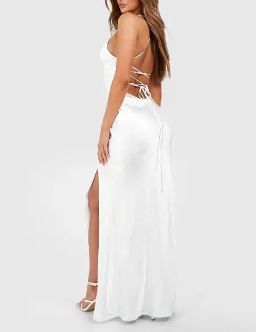 Rochie lunga Boohoo, alb