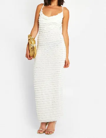 Rochie lunga Boohoo, ecru