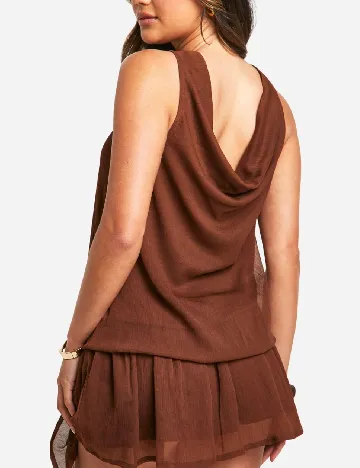 Rochie scurta Boohoo, maro