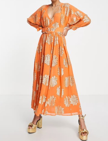 Rochie lunga ASOS, portocaliu