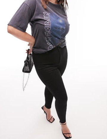 Blugi Top Shop Plus Size, negru