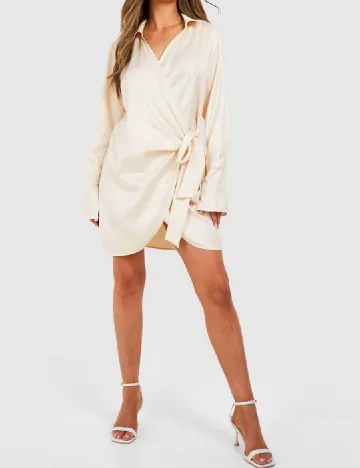 Rochie scurta Boohoo, crem
