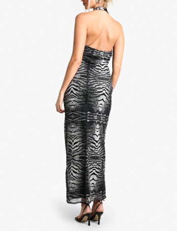 Rochie lunga Boohoo, animal print