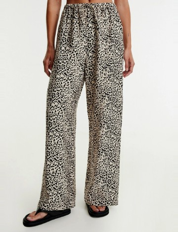 Pantaloni Edited, animal print